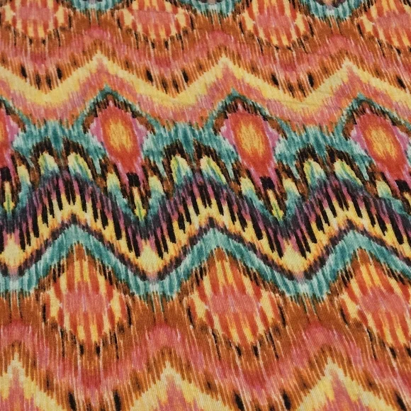 Jones New York Sport 3/4 Sleeve Knit Top Blouse Women Sz L Colorful Lightweight - Picture 7 of 11